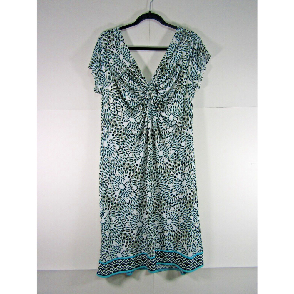 London Times Ruched Mini Dress Womens 14W Cottagecore Whimsical Fairy Retro
